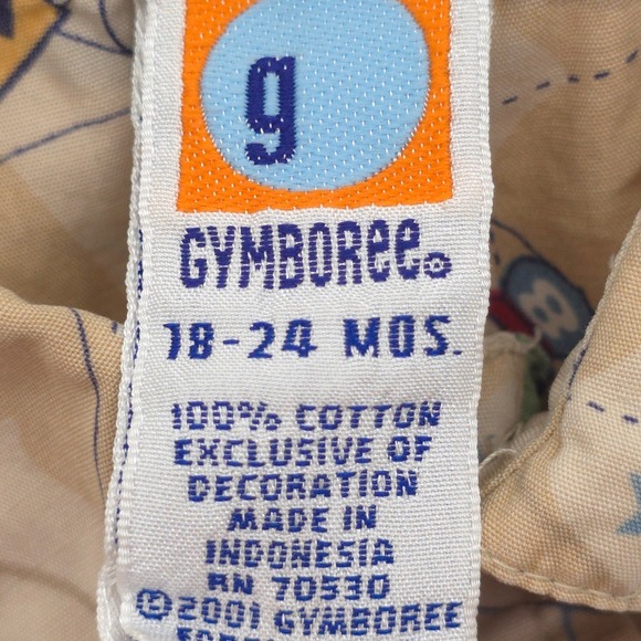 Vintage Gymboree 2001 Route 66 Travel Road Trip Map Print Button Up 18-24M - Picture 3 of 5